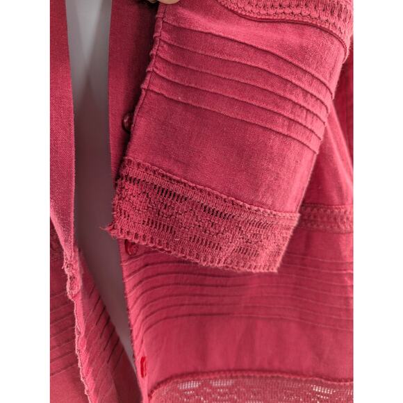 Christopher & Banks Smocked Linen Top Jacket Combo - Picture 13 of 16